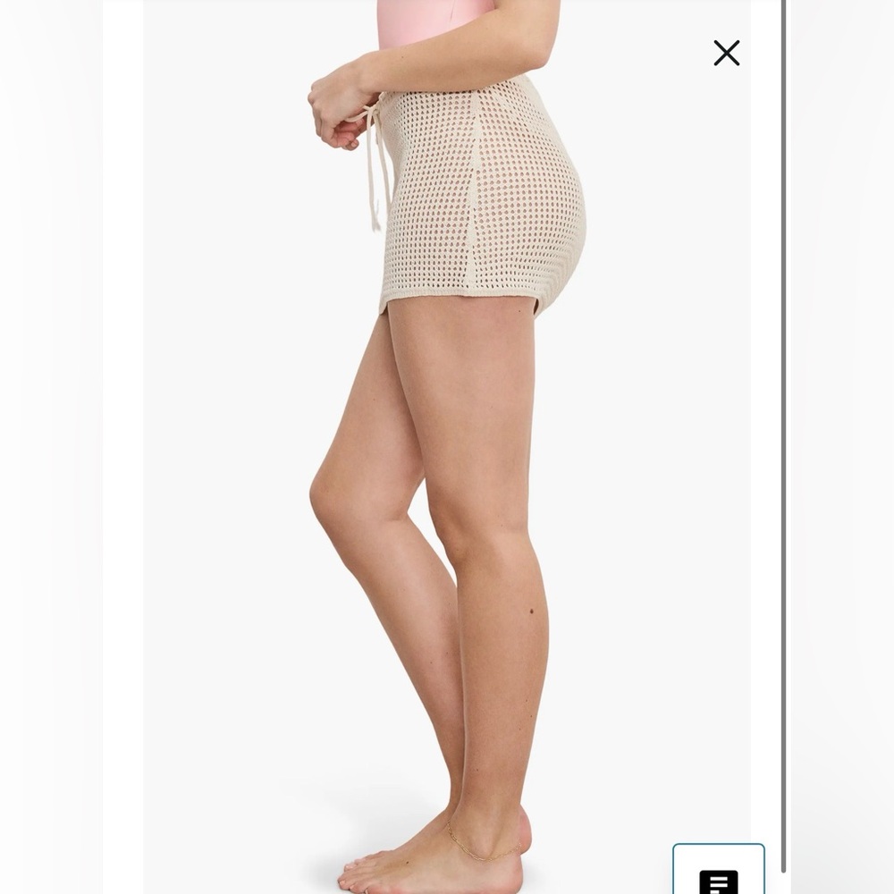 Good American Crochet Cover Up Mini Skirt, New With Tags - Picture 4 of 11